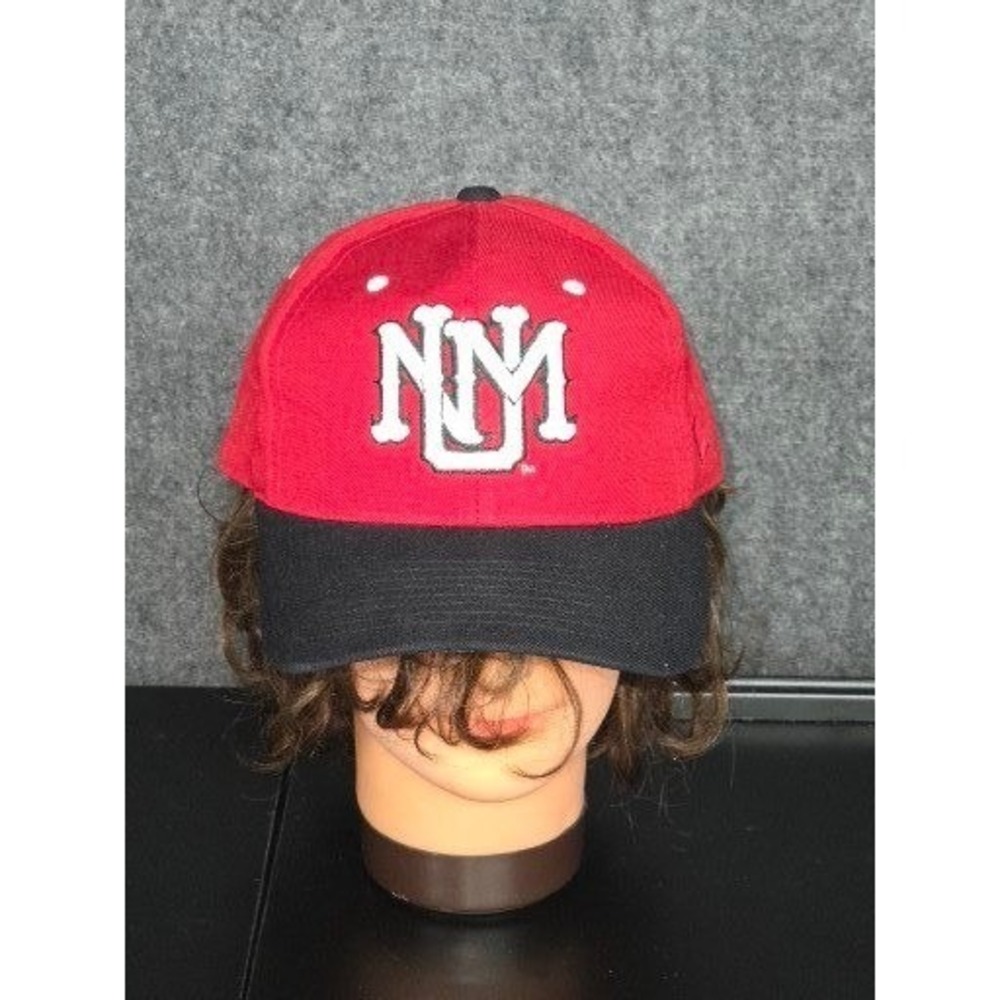 New Mexico Lobos Hat‎ Size 7 1/4 Zephyr Fitted Red Black NCAA Baseball Cap Mens
